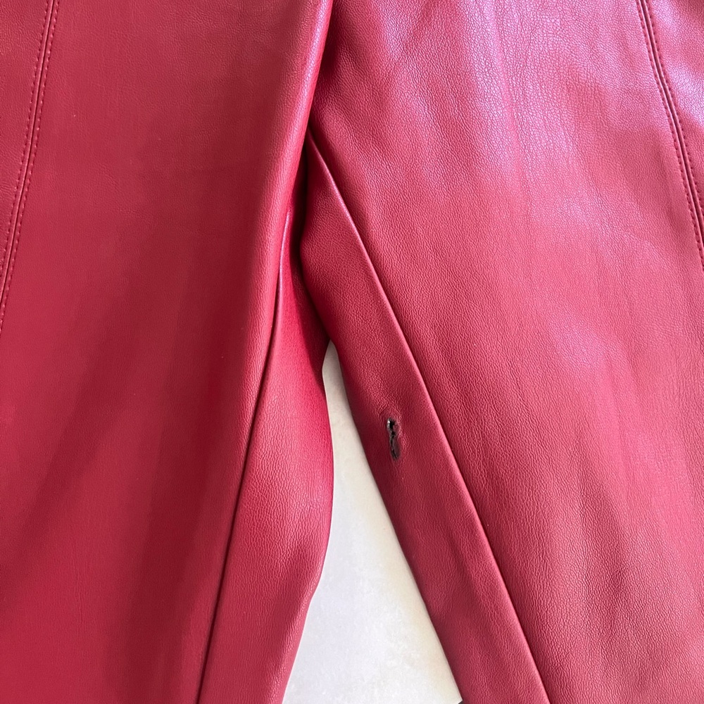 Zara pleather Maroon Pants - Picture 12 of 12